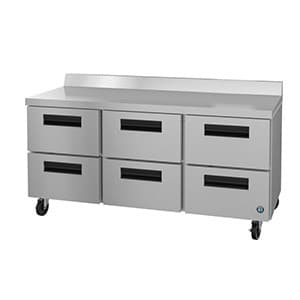 Refrigerador, encimera de tres secciones con cajones (WR72A-D6)